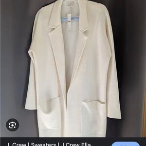 J. Crew Women's Cream Cardigan Sweater